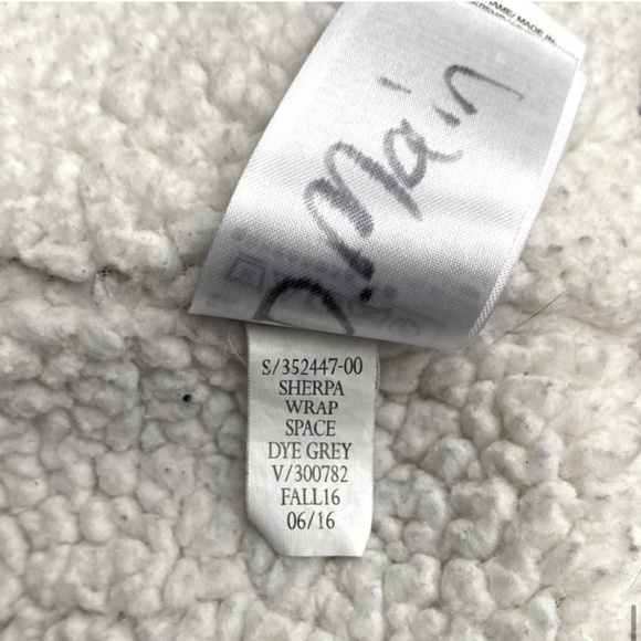 5/$25 GAP Heathered Grey Sherpa Lined Open Front Cardigan L - Picture 14 of 16